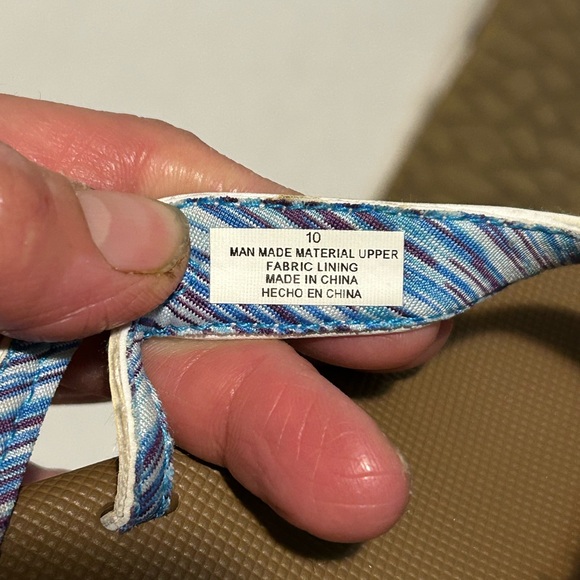 Flojos Blue and White Striped Sandals - Picture 4 of 6